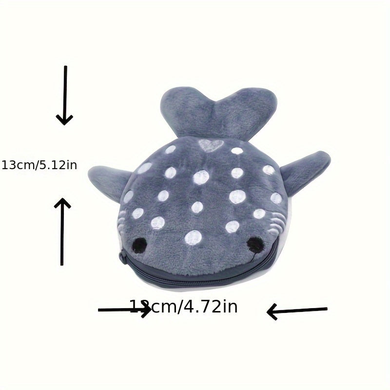 Plush Cartoon Shark Coin Wallet for Kids