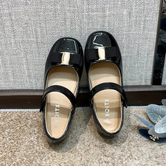 Girls Bowknot Flat Shoes Lightweight Party Dress Shoes