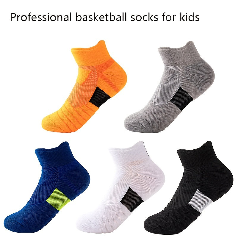 5 Pairs Boy's Boat Socks Sports Casual Short Socks