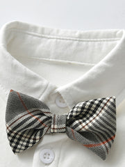 Baby Boys Gentleman Suit Plaid Vest Pants 3pcs Set
