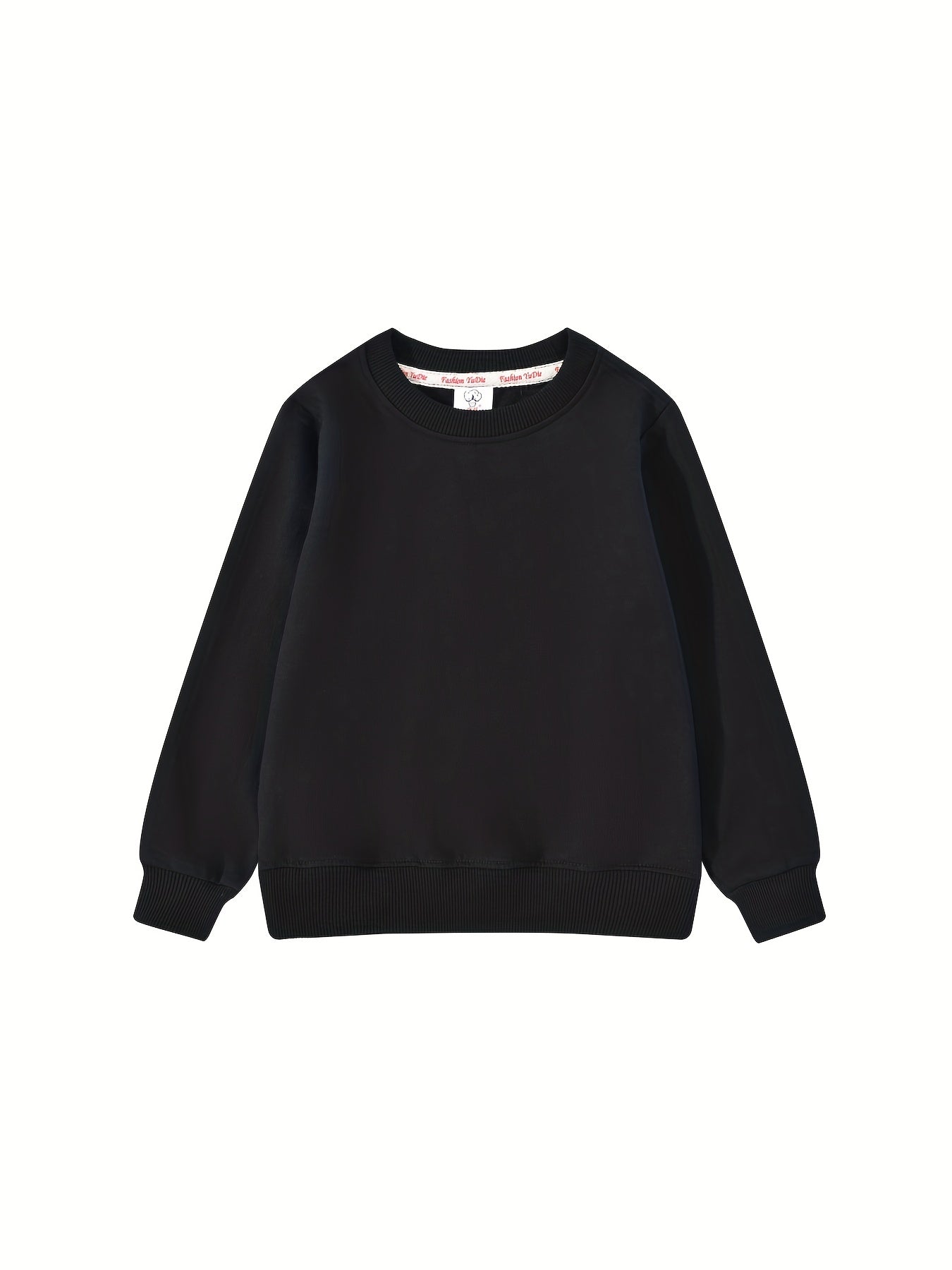 Kids Crewneck Sweatshirts Casual Solid T Shirt Pullover Tops Long Sleeve