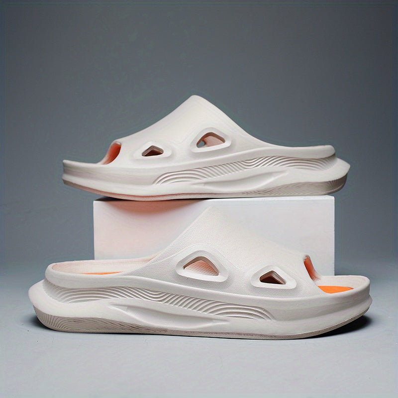 Men's Non Slip Pillow Slides Open Toe Slippers
