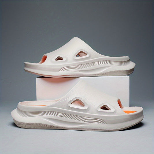 Men's Non Slip Pillow Slides Open Toe Slippers