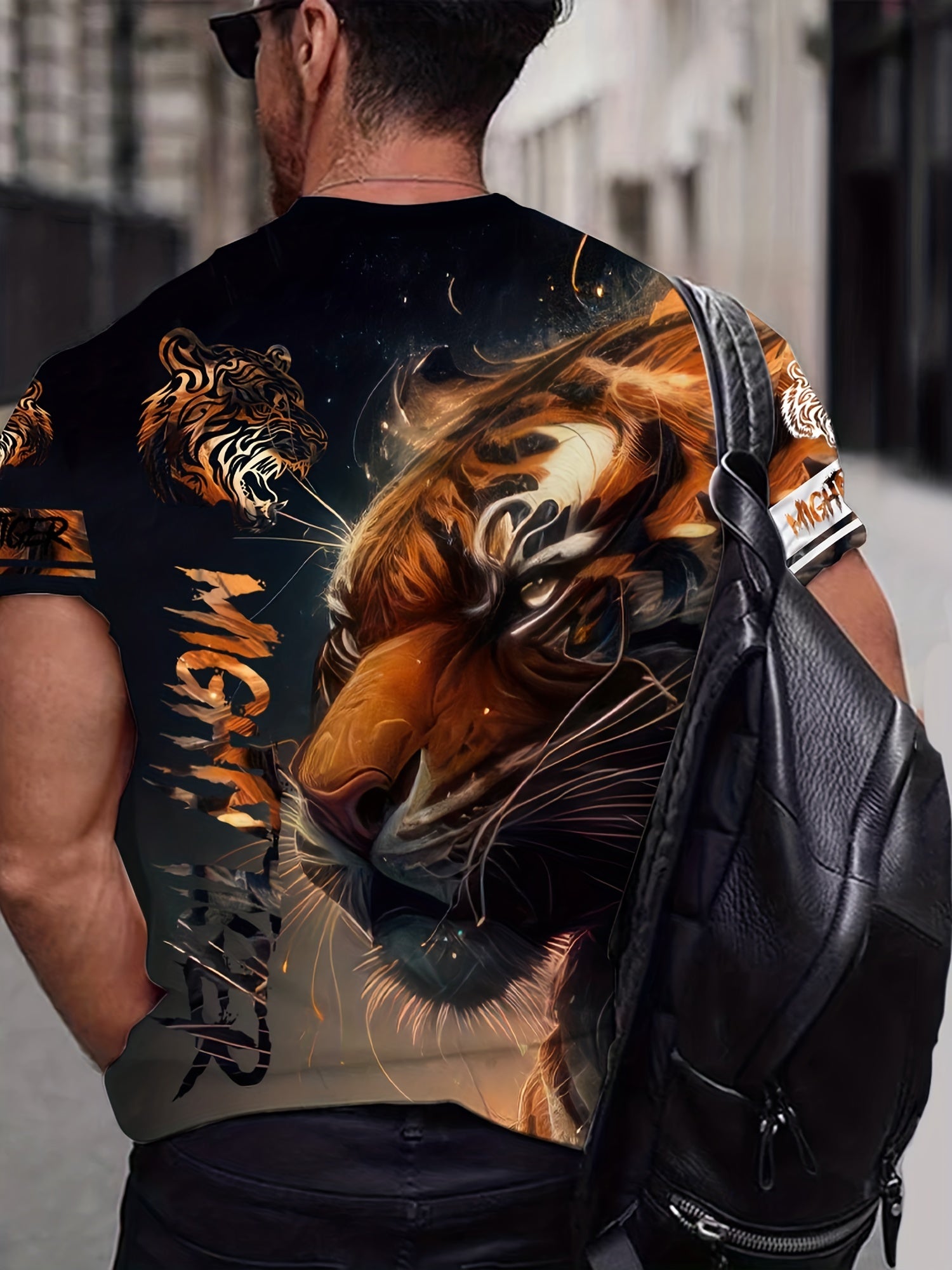Men's Vintage 3D Animal Print T shirt | Casual Comfort Crew Neck Tee