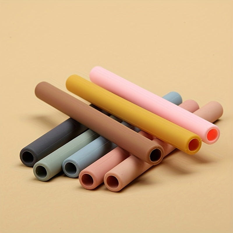 6pcs Reusable Baby Silicone Straws BPA-Free Straw Set for Babies and Toddlers