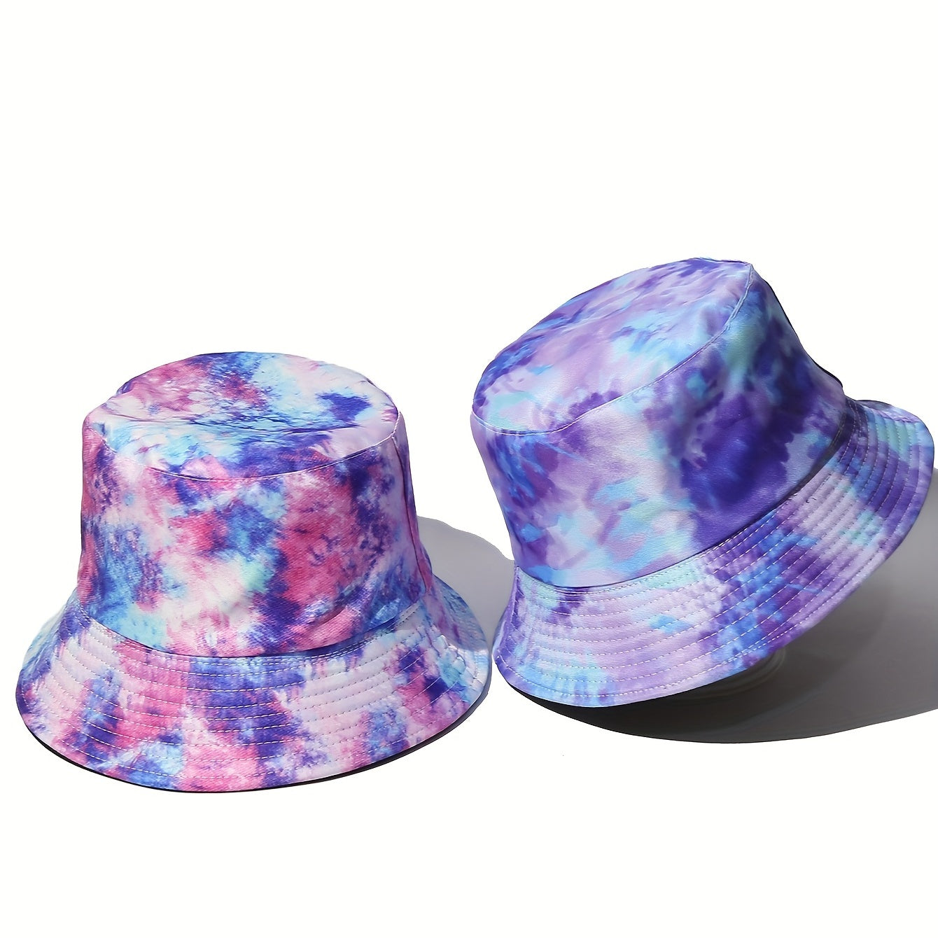 Tie Dye Printed UV Protection Bucket Hat for Outdoor Activities