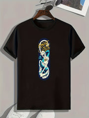 Men's Hard Style Print Graphic T-shirt for Summer