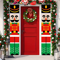 Nutcracker Christmas Decorations Porch Banner Soldier Model