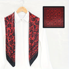 Retro Printed Pattern Bandana Silk Scarf Casual Shawl Scarf Wrap