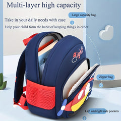 Kindergarten School Bag Cartoon Backpack with Chest Strap for Boys Girls