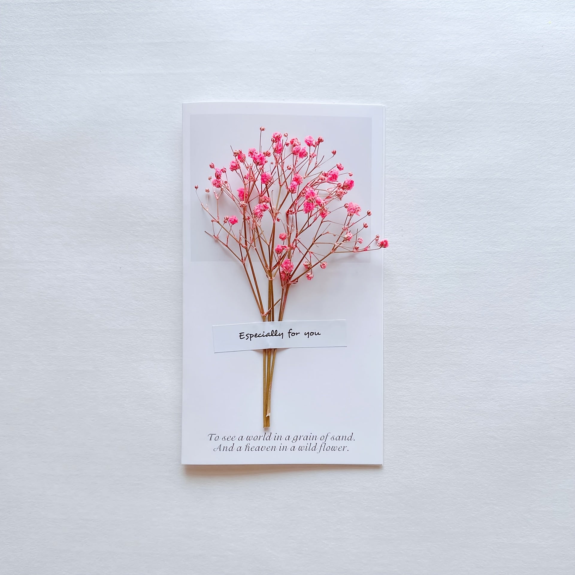 Dry Flower Greeting Card Birthday Father's And Mother's Christmas Halloween