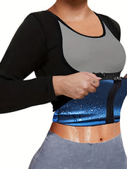 Women's Zipper Front Tummy Control Sweatshirt Workout Top