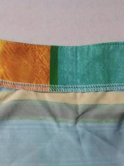 Colorful Stripe Mismatch Pattern Print Men's Casual Short Sleeve Shirt