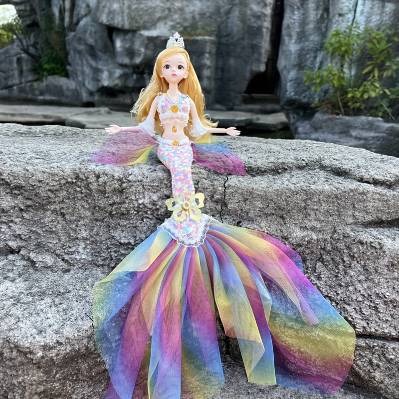 17" Princess Mermaid Doll Girl Birthday Gift Toy Play House Dress Up Decoration
