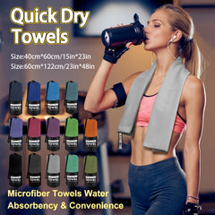 2 Pack Microfiber Travel Towel Quick Dry Towel Camping Beach Towel
