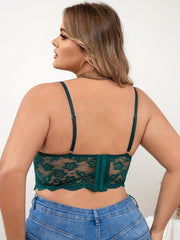 Floral Lace Underwire Longline Bra