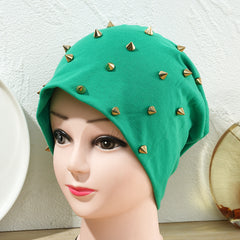 Stud Rivet Winter Beanie Cap Unisex Punk Rock Hiphop Skull Hats