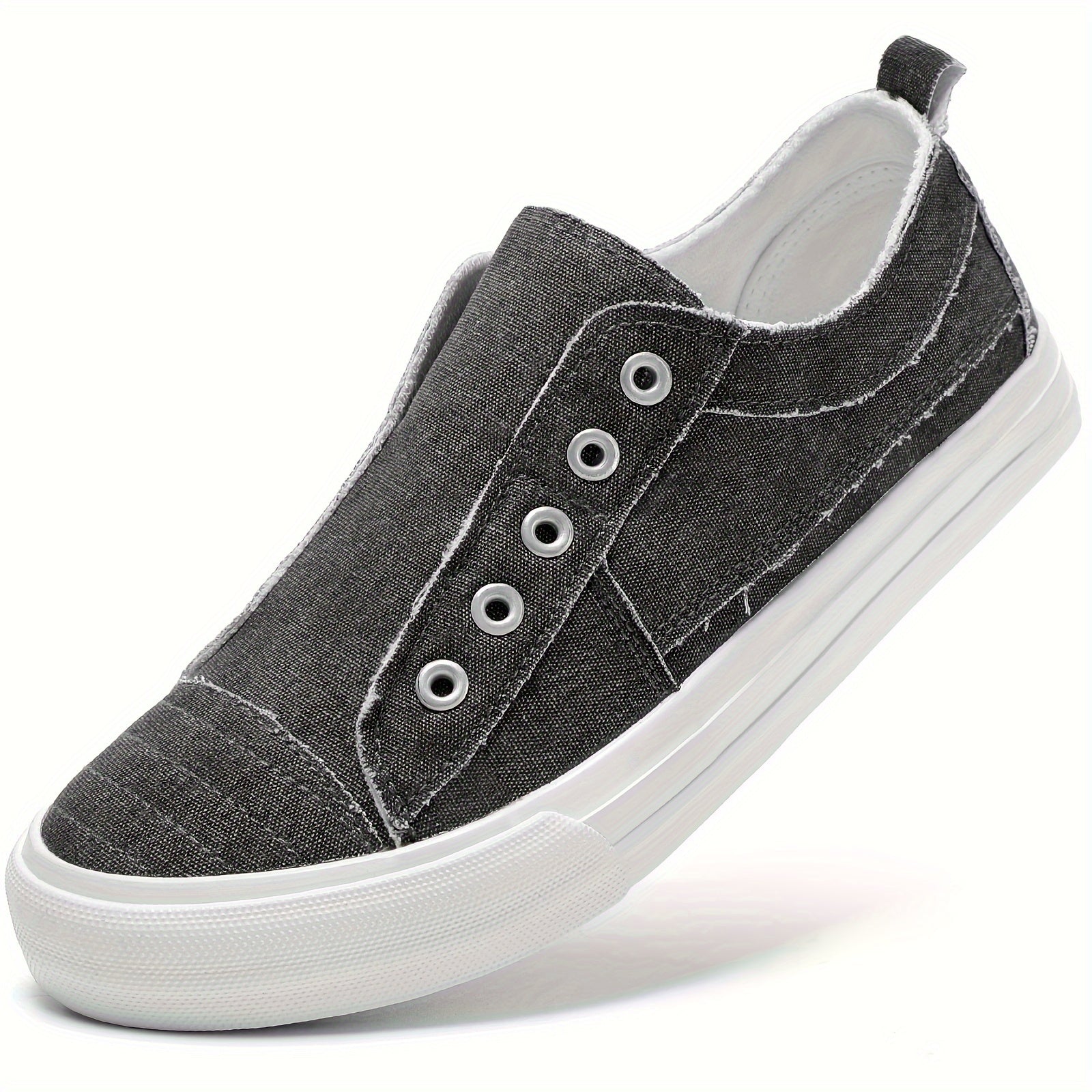 STQ Slip On Shoes Women Casual Canvas Shoes With Memory Foam