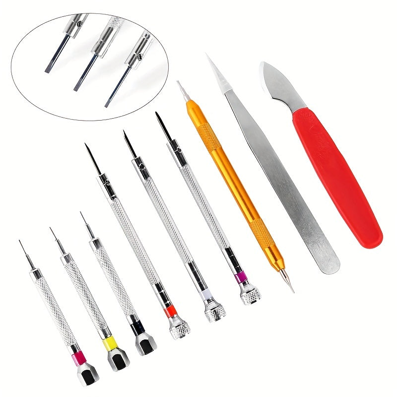 147-Piece Watch Repair Tool Set with Carrying Pouch