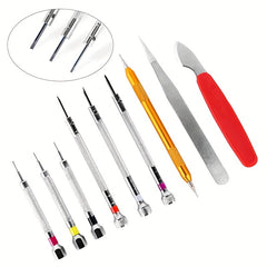 147-Piece Watch Repair Tool Set with Carrying Pouch