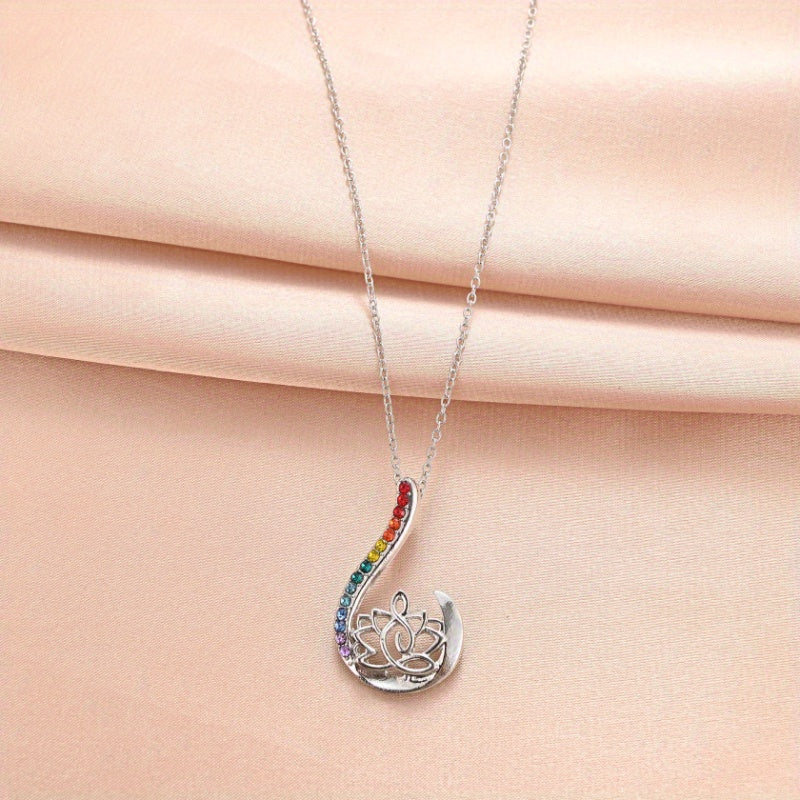 7 Chakra Pendant Yoga Chakra Healing Stone Necklace Women's Energy Balance