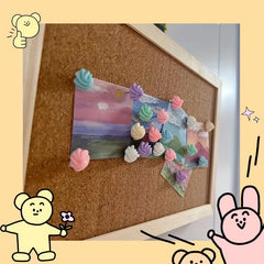 14pcs Simulation Ice Cream Protein Sugar Thumbtack for Office and School