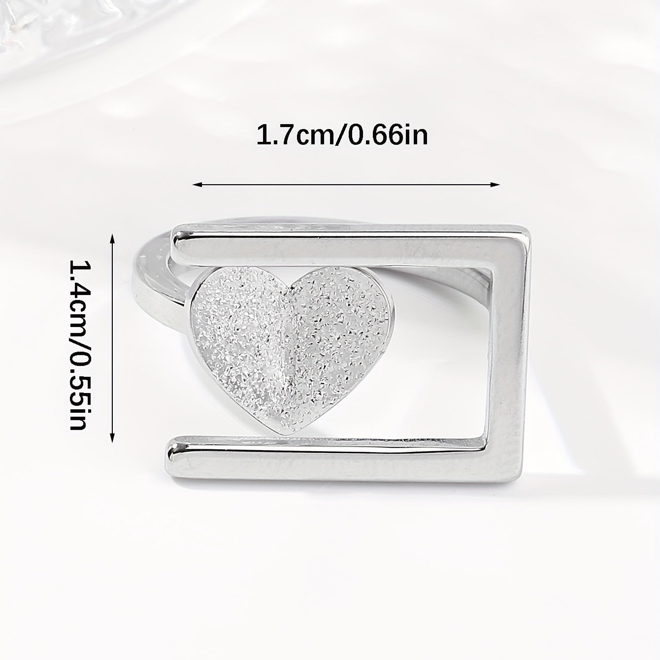 Heart Shaped Peach Steel Ring for Women