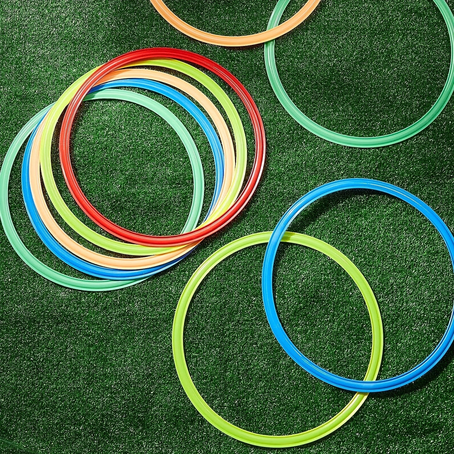 10pcs Hopscotch Ring Game Obstacle Course Balance Agility Training