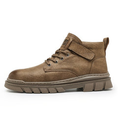 EXSHERO Men's Vintage Round Toe Casual Ankle Boots