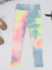 Kids Rainbow Tie Dye Leggings High Stretch Soft Pants