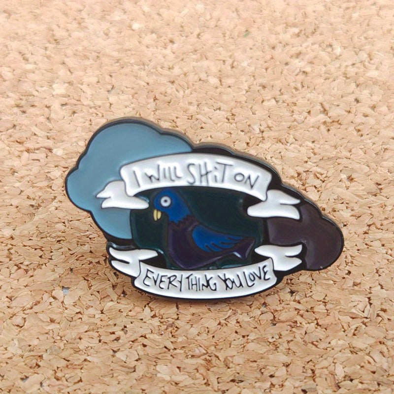 Bird Metal Brooch Animals Pin Backpack Jacket Accessories For Men