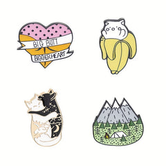 Cuddle Cat Banana Cat Brooch Pin DIY Clothing Bags Jackets Hat Decor