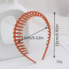 Women Solid Wave Headbands Non slip Hairbands Girls Hair Combs Wash Face