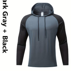 Men's Long Sleeve Hoodie Sport Sweatshirt Quick Drying Sportswear