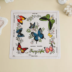 Set of 10 Handkerchiefs for Women Featuring Cartoon Birds And Bows