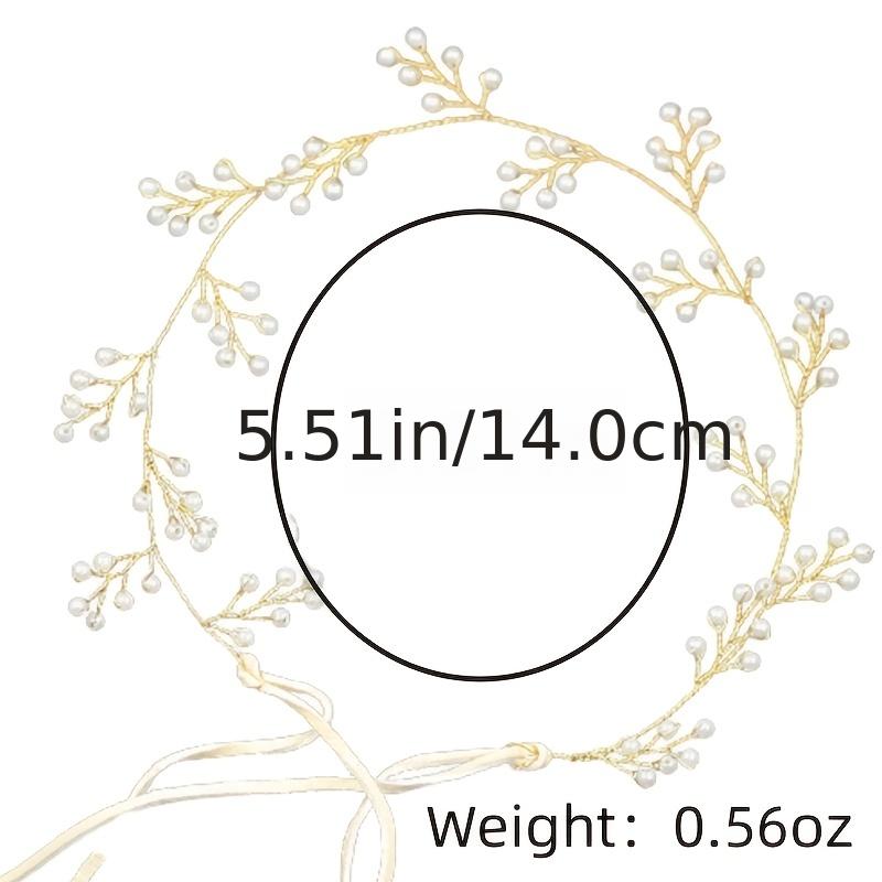 Faux Pearl Bridal Headband Hair Vine Band For Women Bride Pearl Wedding