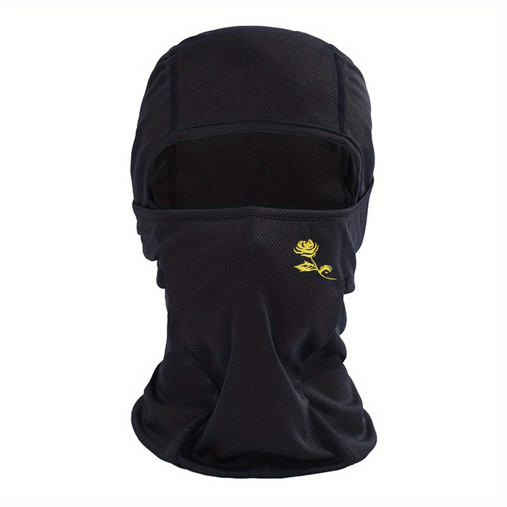 Rose Flower Print Outdoor Cycling Hat Sunscreen Windproof Headgear