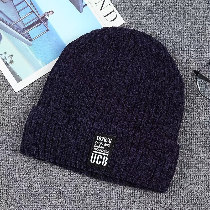 Mens Winter Warm Pullover Wool Hat Thickened Ear Protection Cycling Winter Hat