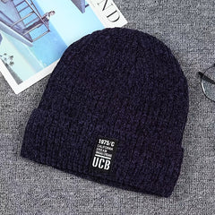 Mens Winter Warm Pullover Wool Hat Thickened Ear Protection Cycling Winter Hat