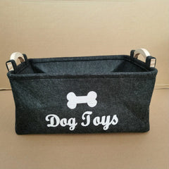 Dog Toys Storage Bin Collapsible Pet Supplies Basket