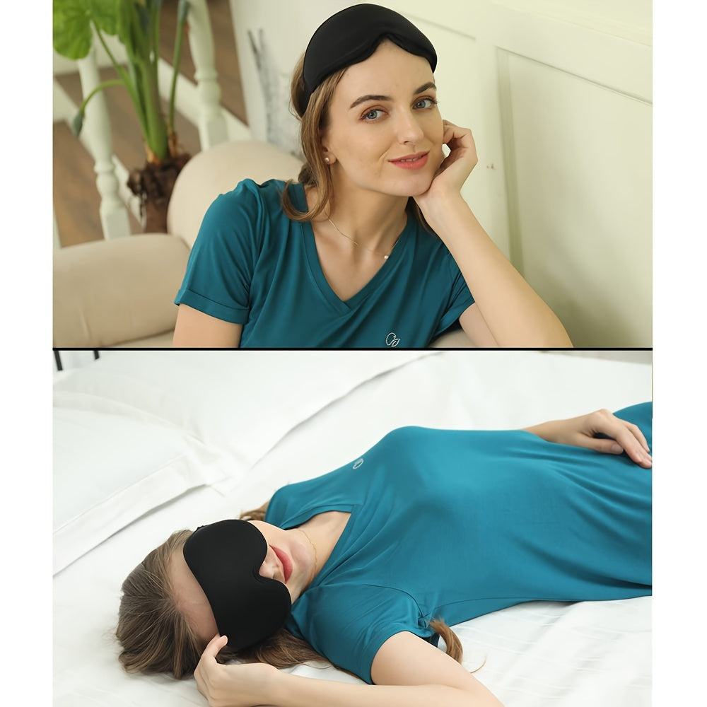 Blockout Light 3D Contoured Eye Mask with Adjustable Strap