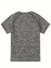 Kids' Solid Comfy Quick-Drying Short Sleeve T-Shirt - Summer Sports