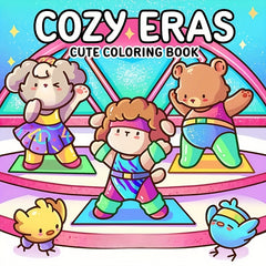 Cozy Eras Coloring Book for Kids Yoga Pose Scenes with Adorable Animals