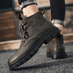 Men's Preppy Style Ankle Boots Lace up Boots