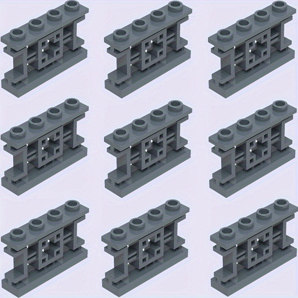 9pcs Building Block 1X4X2 Attic Fence Farm Garden Ranch Children's DIY Play