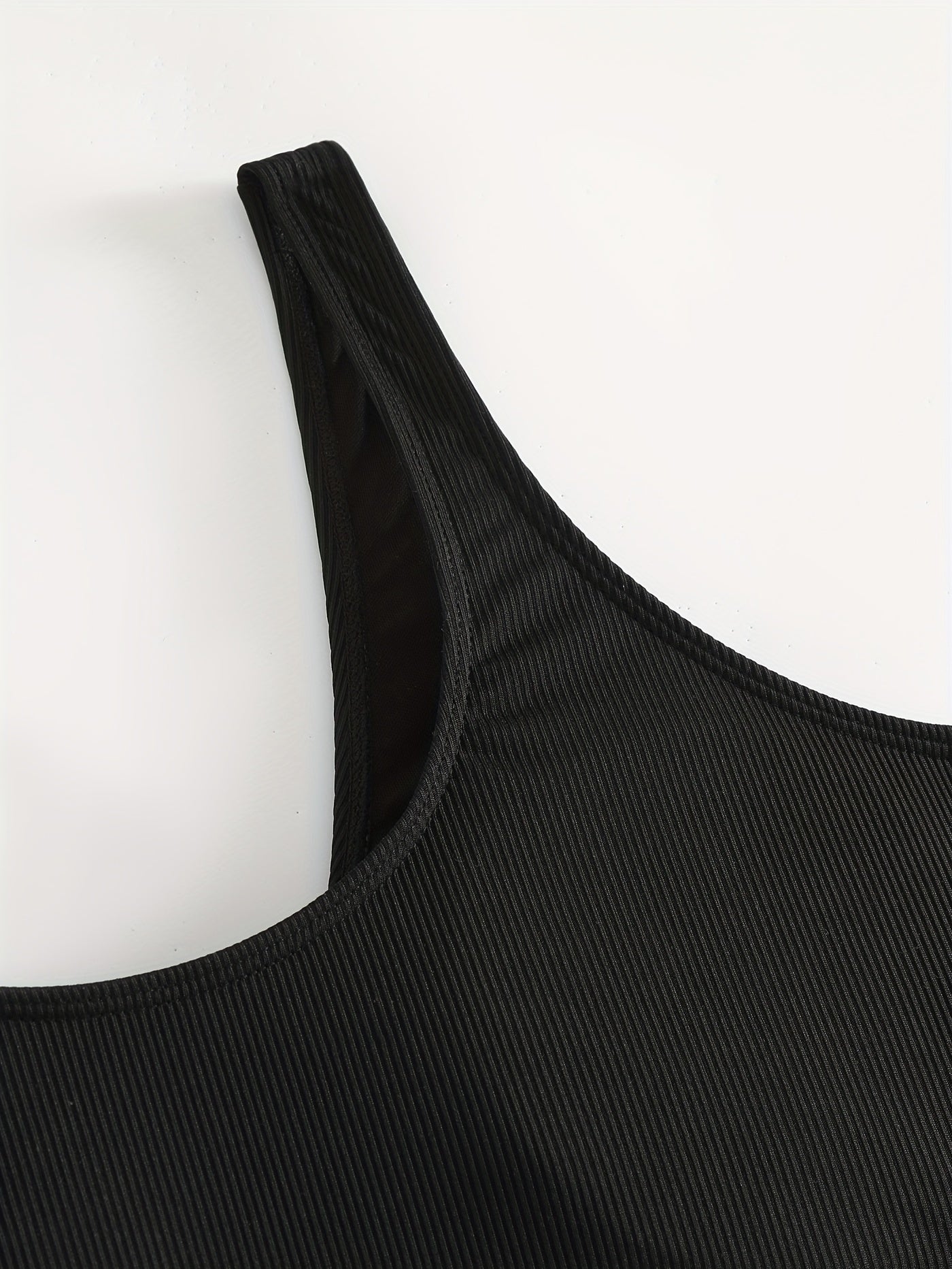 Ribbed Knit Bow Front V Neck Bikini Top