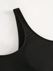 Ribbed Knit Bow Front V Neck Bikini Top