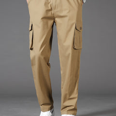 Men's High Waist Cargo Pants Workout Casual Pants With Pockets
