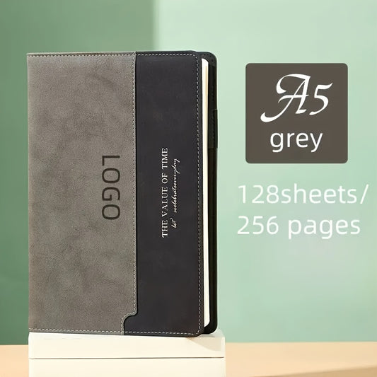 Custom A5 Business Notebook 256 Pages Soft Cover Personalized Logo Gray