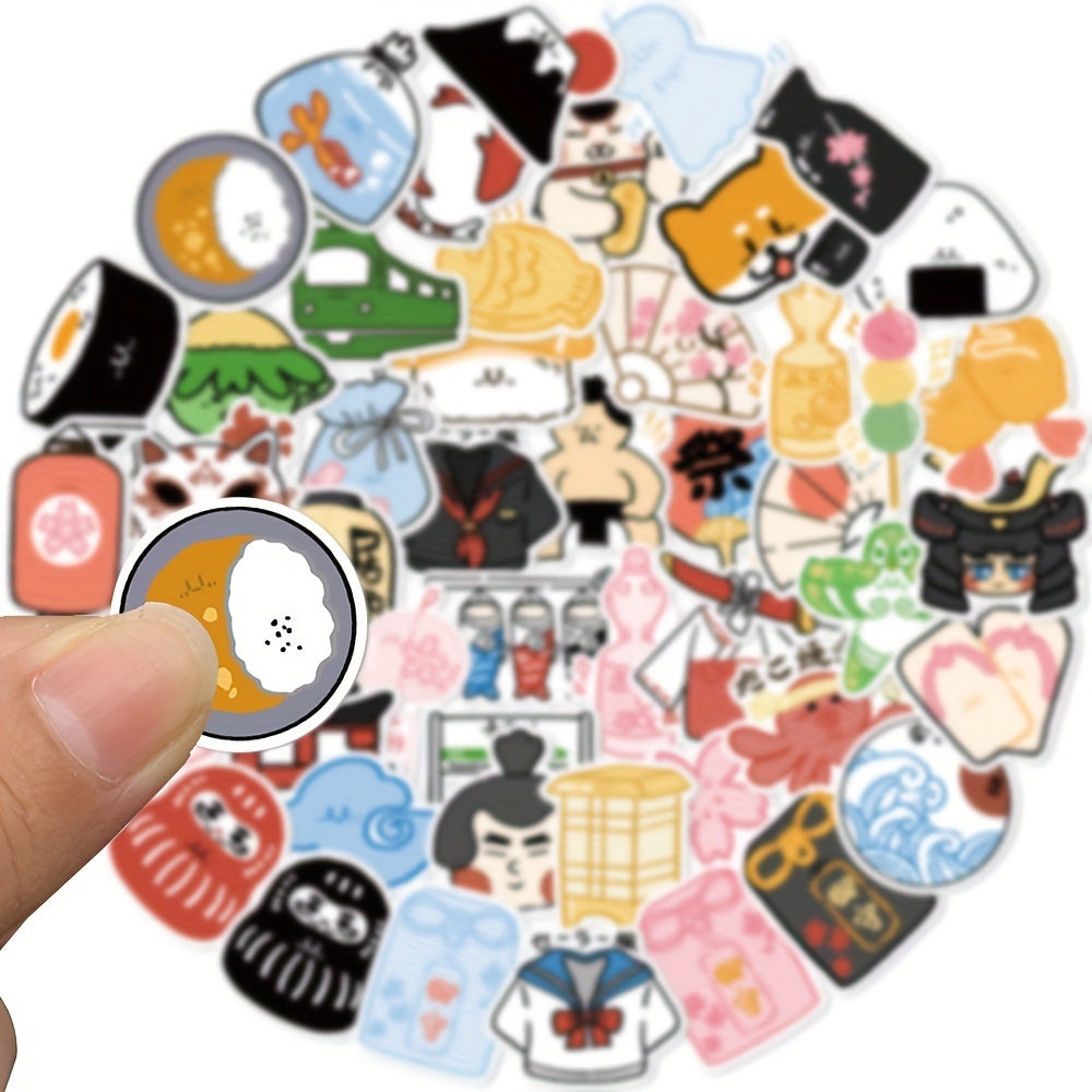 50 Japanese Small Things Doodle Stickers Learning Toy DIY Party Stickers